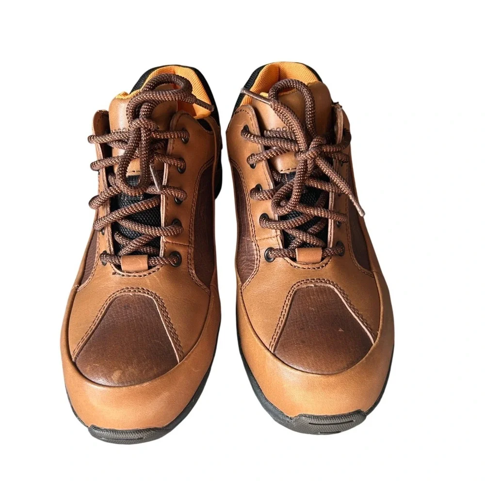 Rockport Works Mens Brown Leather Steel Toe Safety Boots RK610 Unisex M 9/W 10.5